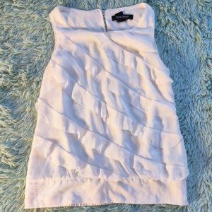 White House | Black Market - White Ruffle Blouse - XXS